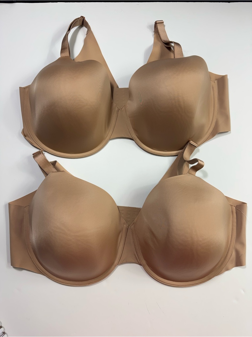 Soma Vanishing 360 Perfect Coverage Bra 44DD Beige Full Coverage Lot of 2 Bundle